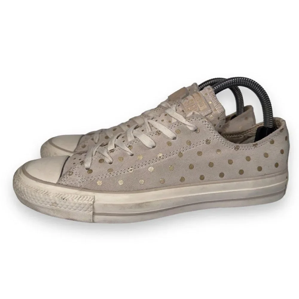 Converse Chuck Taylor All Star Suede Gold Polka Dot‎ Men's 6 Women's 8